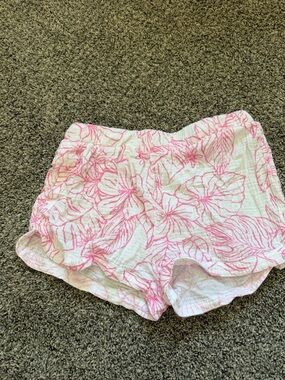 Women's Pink Floral Knit Lounge Shorts